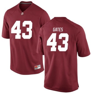 Men's Alabama Crimson Tide #43 A.J. Gates Crimson Replica NCAA College Football Jersey 2403LQVW4